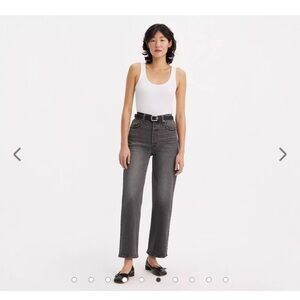 Levi’s ribcage ankle straight high waisted jeans